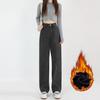 Women's High Waist Plush Wide-Leg Jeans: Thick, Loose, and Versatile for Spring, Autumn, and Winter.
