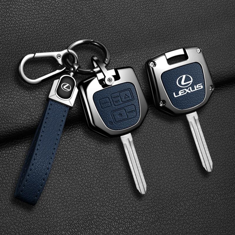 DMTZ1 Leather Car Straight Foldable Key Shell Modification for Lexus Old RX330 IS200 ES300 IS400 Key Cover Modification Accessories