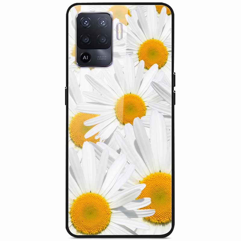 Tempered Glass Case For Oppo Reno5 Lite Hard Back Cover for Oppo Reno 5 Lite Luxury Painted Reno5Lite Funda 6.43'' Shockproof