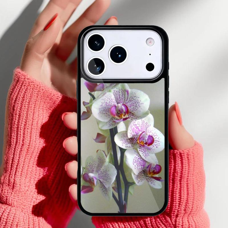 Orchid Flowers Colorful soft Phone Case for iPhone 17 Air 16e 15 14 13 Pro Max Back Cover for 12 11 Pro Coque