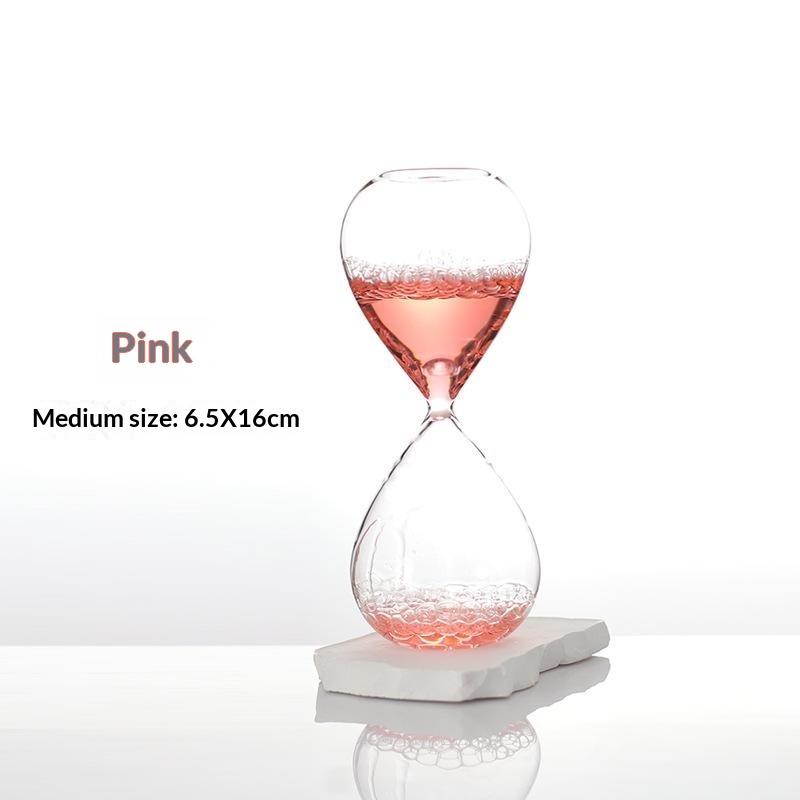 Bubble Singing Crystal Timer Handmade Craft Vintage Desktop Ornament for Living Room Office Desk Decor Unique Gift
