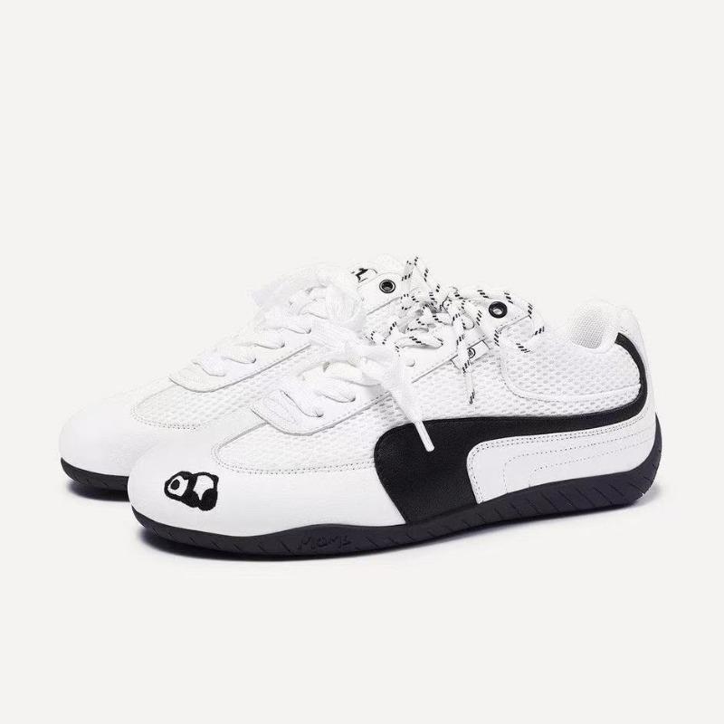 Kitten Embroidery Red Summer Retro Racing Shoes Women's Summer Mesh Breathable Casual Lightweight Sports