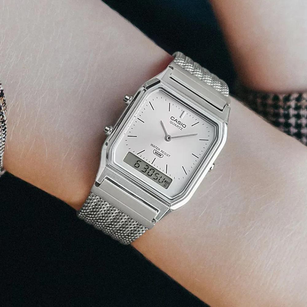 Cio Vintage Square Retro Metal Watch AQ-230EM-7A Unisex Couple Student G-Cosmo