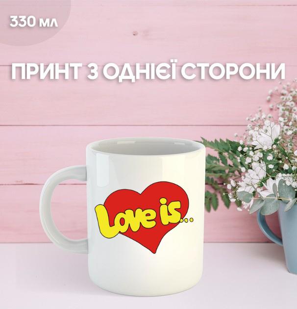 Кружка любовь это Love is с принтом керамическая чашка 330 мл Uk_1316