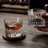 Vintage Carved Crystal Cup Elegant Thick Bottom Cocktail Glass Creative Transparent Whiskey Glass Cups Suitable for Gift Giving