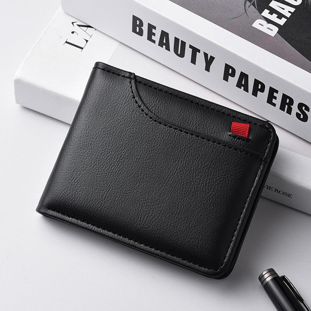 PU kůže Pánské Bifold Peněženky Klasická Kapsa na Mince Jednoduchá Pánská Krátká Peněženka Pánská
