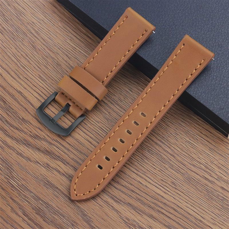 High-end Quick Release Genuine Leather Retro Men's Watch Strap - Crazy Horse Leather 18/20/22/24mm