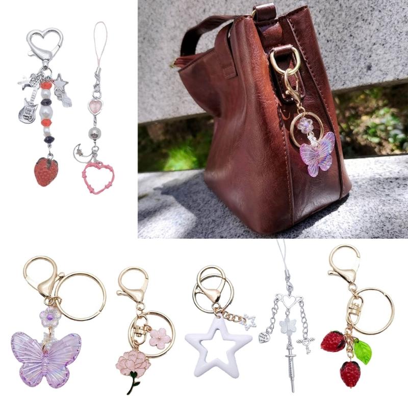 Trend Keychain Ornament Decoration for Bags Phones Sweet Cool Girl Decorations