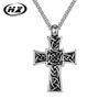 Men's Retro Cross Pendant Necklace In Titanium Steel - Hip Hop Style