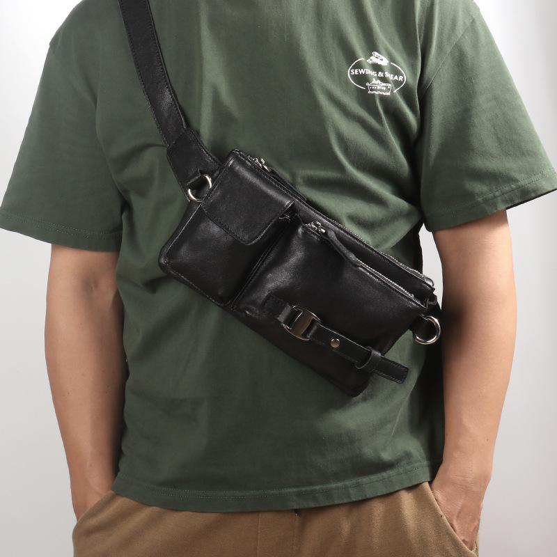 2026 Herren Bauchtasche Brusttasche Oberste Schicht Lammleder Lässige Brust Crossbody Einzel-Schulter Designer Luxus Tasche