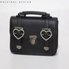 Japanese Bow Black Messenger Bag Women JK Uniform Handle Square Crossbody Bags Ladies Vintage Lolita Shoulder Bags Aesthetic
