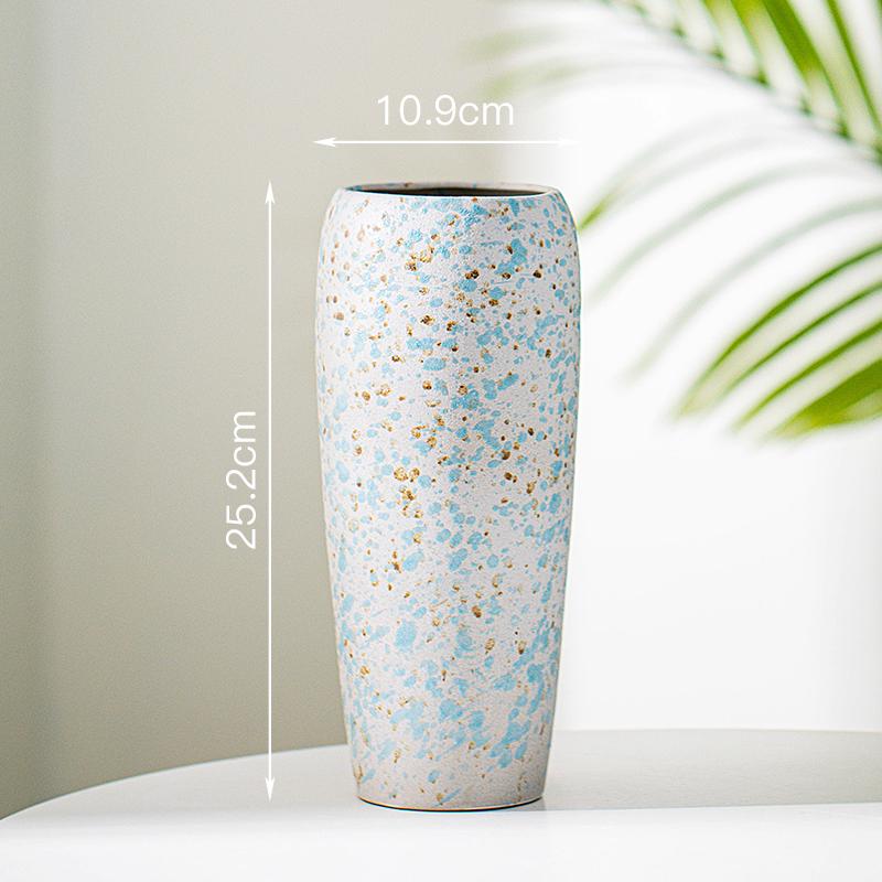 Minimalist Kiln-Fired Ceramic Vase: Home Living Room Decor for Fresh or Dried Flowers