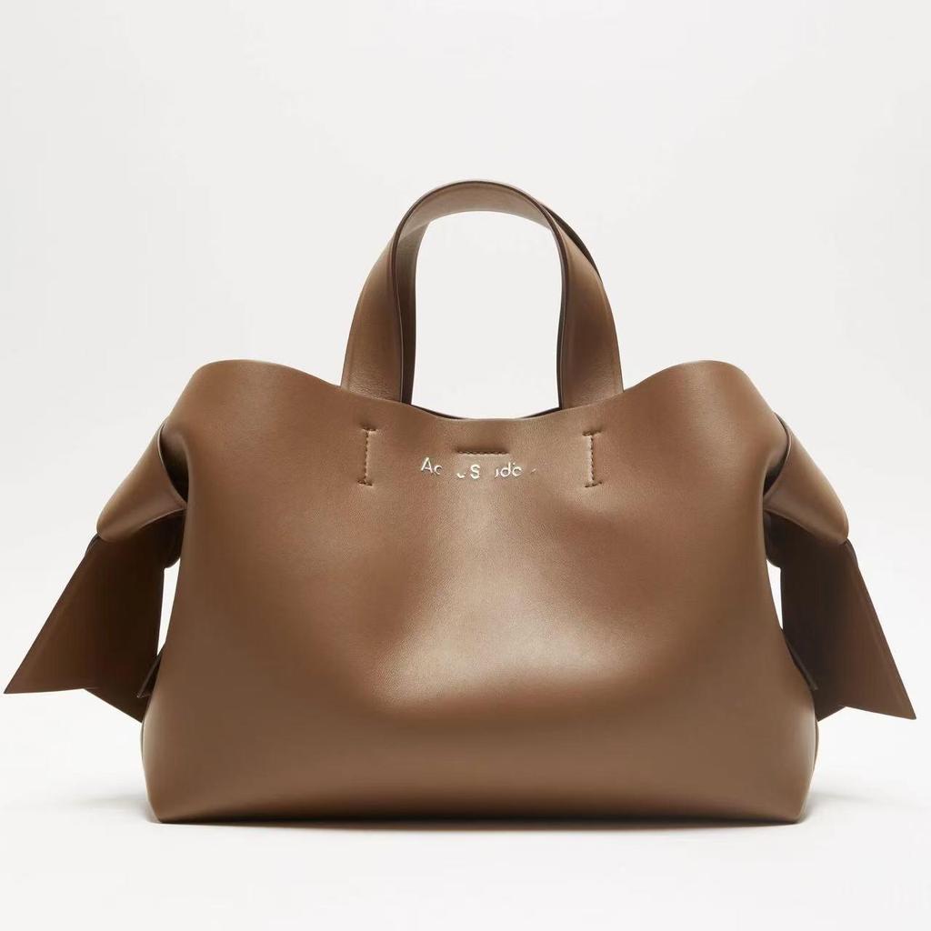 Swedish Niche AS Musubi Genuine Leather Shoulder Crossbody Bag - Large Capacity Fashion Tote