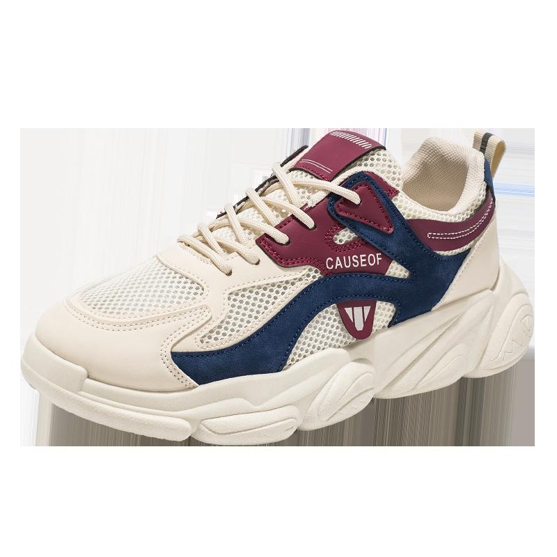 Herrenschuhe Sommer atmungsaktiv rutschfest Netz Sport Freizeit Teenager innere Absatzhöhung weiche Sohle Laufen Reisen Papa Schuhe