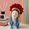 Home Decor Chinese Style Peking Opera Beautiful Girl Figurine Aesthetic Office Tabletop Cabinet Ornament Resin Girl Statue