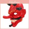 Stunning Red And Gold Tengu Mask For Halloween Festivities And Costume Parties