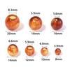 10-200pcs/lot 8-20mm Amber Color Large Hole Beads Loose Spacer Round Acrylic Beads For DIY Bracelet Necklace Jewelry Wholesale
