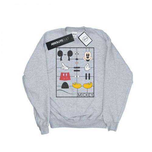 Disney Womens/Ladies Mickey Mouse Construction Kit Sweatshirt