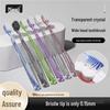 Premium Soft Bristle Toothbrush Set with Crystal Handle and Ultra-Fine Bristles for Couples and Families
