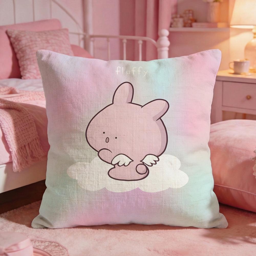 

Asamimichaan AAsleeps Cute Cushion Cover Premium Comfort Reversible Pillow Cove Two In One Design For Any Room Car Interior 30X30cm