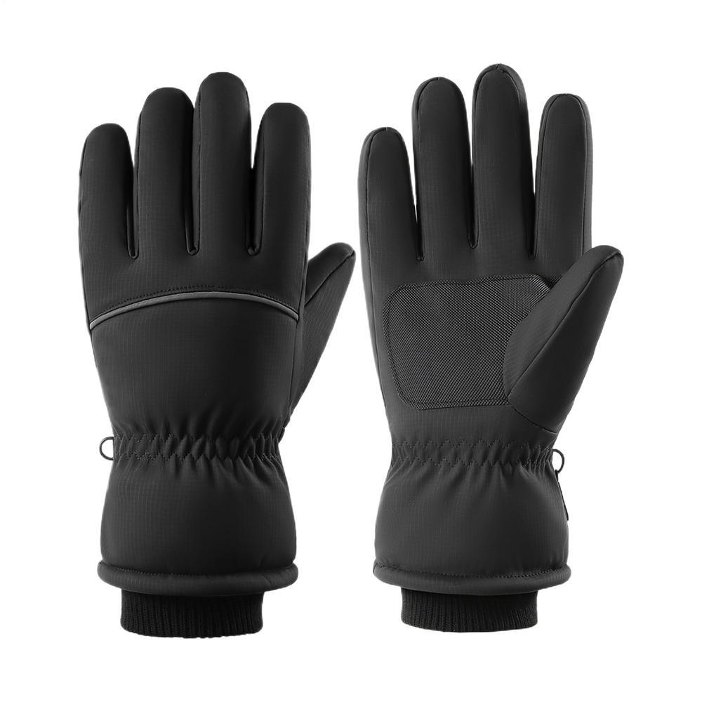 

Snowboarding Gloves Breathable Snow Mittens Weatherproof 5-Finger Gloves For Outdoor Sports Winter Cycling Snowboarding Skiing L чорний