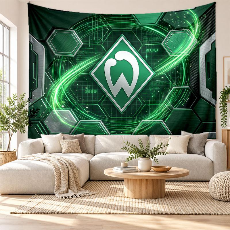 Werder Bremen Football Wall Tapestry, Soft Fabric Wall Hanging, Decorative Backdrop For Bedroom Home Wall Art
