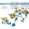 KAZI 12 Constellation Robot Toys Children's Educational Assembly Diy Small Particle Building Blocks Boy Birthday Gift