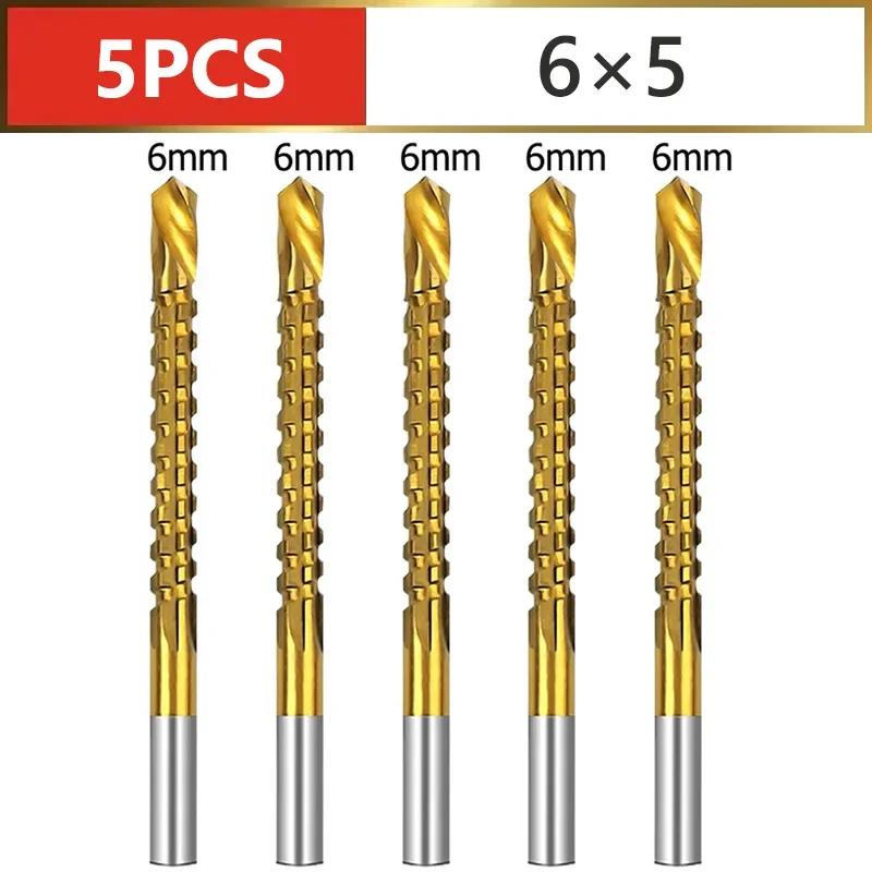 HSS Spiralbohrer-Set Titannitridbeschichtet 3-8mm Gezahnte Nutenspirale Gezahnter Sägebohrer Verbundbohrer