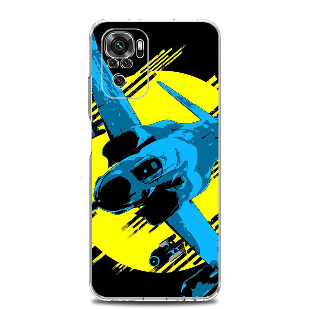 Square Clear Phone Case For Xiaomi Redmi Note 12 11 9S 9 8 10 Pro+ 7 8T 9C 9A 8A K40 Gaming Cover JDM Sports Car Lamp Aircraft