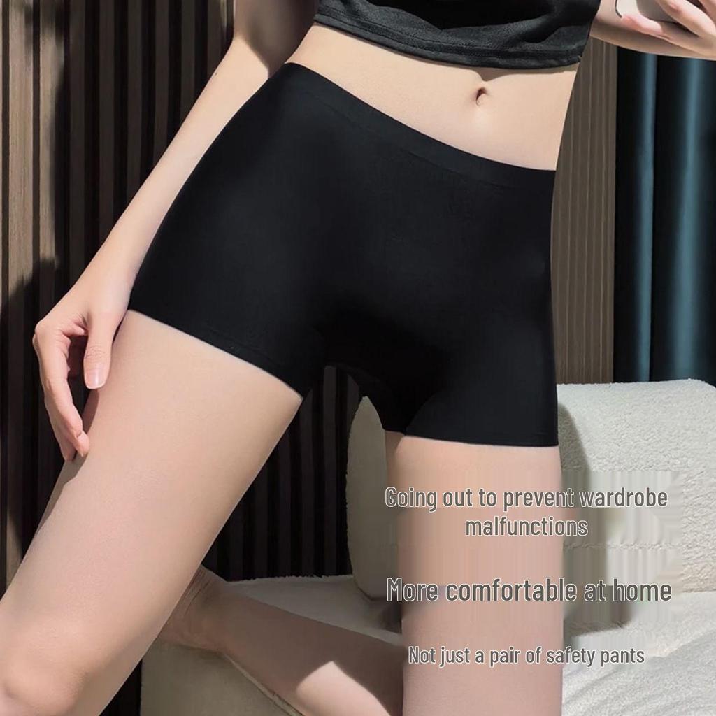 Seamless Ultra-Thin Safety Boxer Briefs: Cool, Quick-Dry, Anti-Exposure Foundation Panties