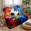 Soccer Ball Splash Art 9 Theme blanket Lightweight Warm Flannel Blanket Decorative Throw Blanket for Home Decoration
