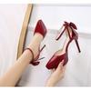 High Heels Women's Stiletto Beautiful Versatile Bow Sexy Shallow Mouth Pointed Single Shoes Women WZ