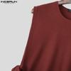 INCERUN Sommer Herren Ärmellos Einfarbig Seite zum Schnüren Lässig Textur Lange Tanktops