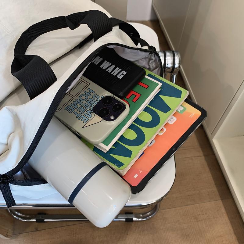 Solid Color Backpack Men's Large Capacity Backpack Women's Computer Bag Student Schoolbag