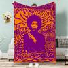 Guitarist JJimi HHendrixS Throw Lightweight G Flannel Blanket Soft Skinfriendly for Summer Cooling
