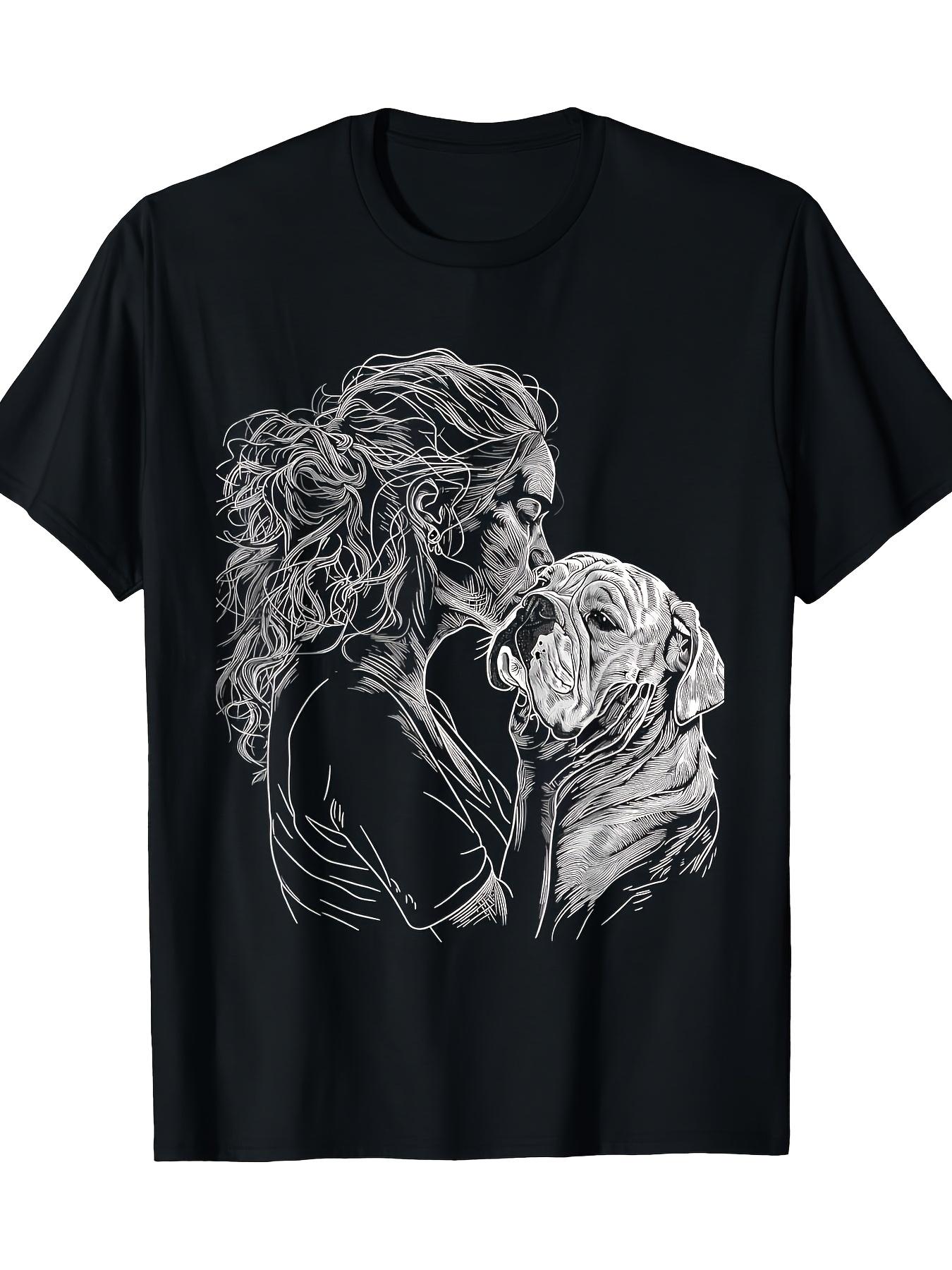 Women s T-Shirt Y2K English Bulldog Mom Black Regular Fit M