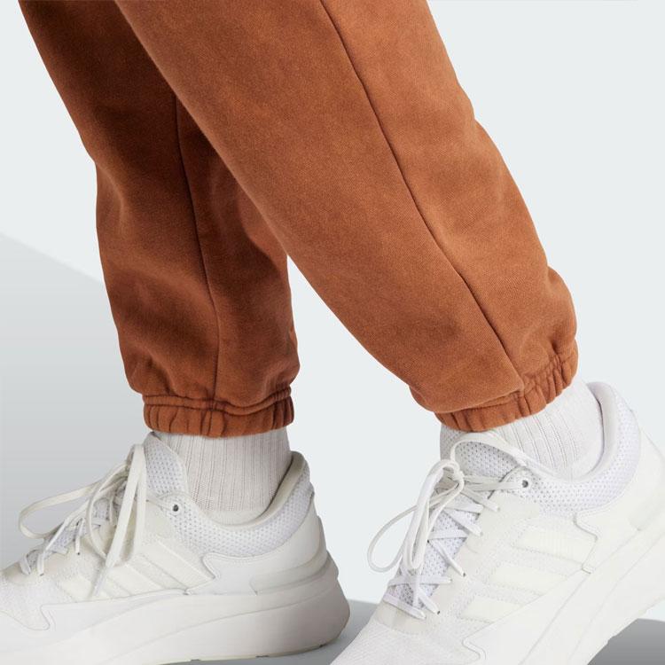 Adidas All Season Garment Wash Pants With Solid Logo Men Pants Brown IB4075