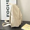 Minimalist Faux Leather Backpack Casual Daily Use Backpack for Women Simple Design Ideal for School Commute Travel and Everyday Outings No Pendant