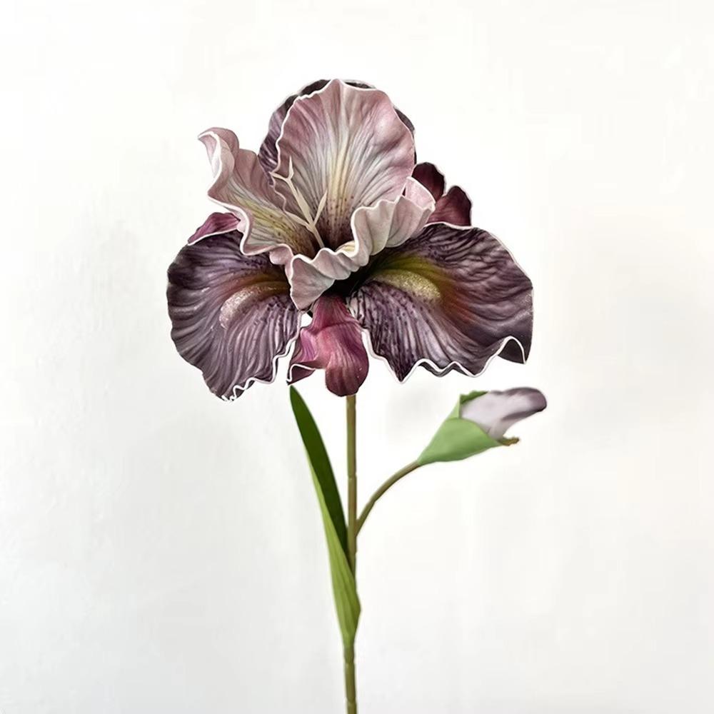 Vintage Irises Artificial Silk Flower Orchid 88cm Fake Flowers Simulation Bouquet Wedding