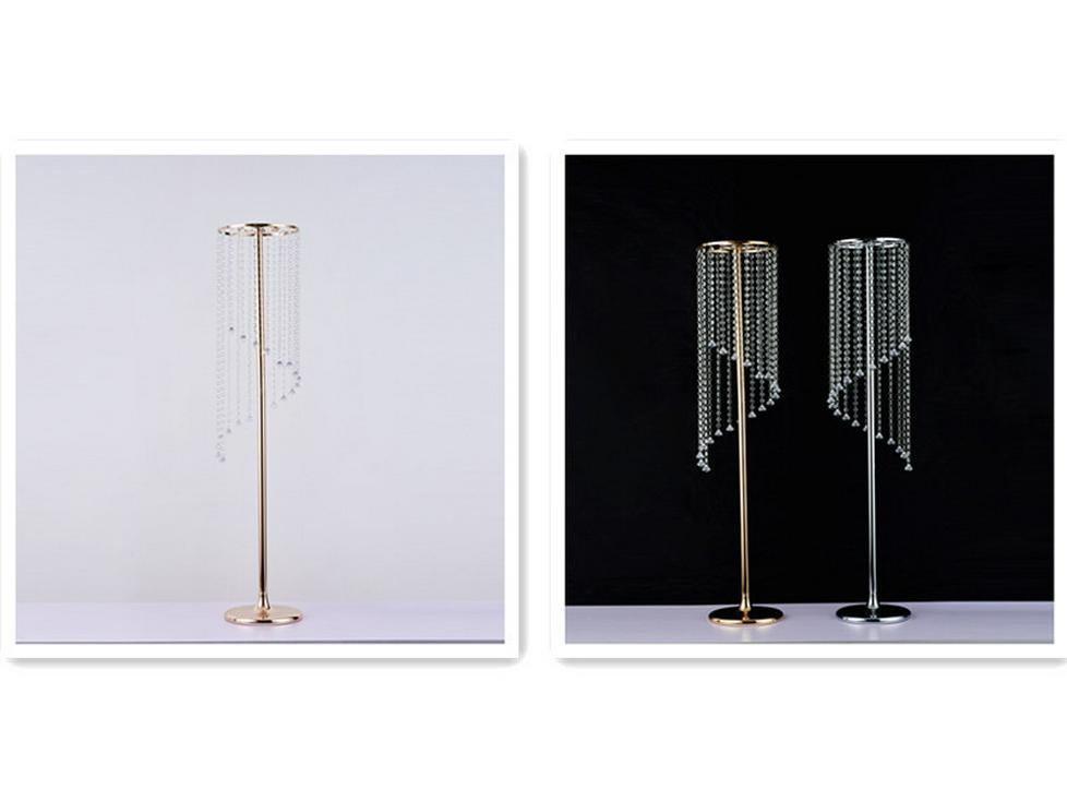 S-Shaped Crystal Acrylic Bead Curtain with Rotating Aisle Marker for Weddings