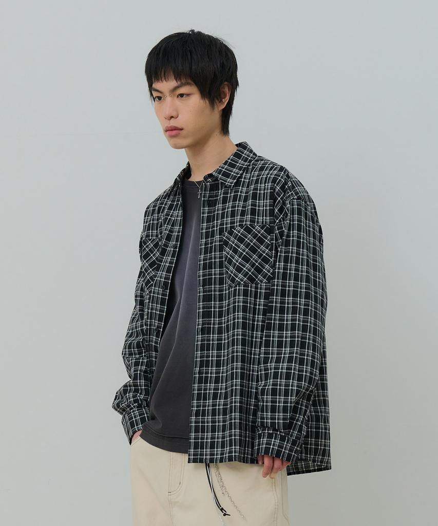Desiledeu Cutout Check Shirt-Fask5402B03
