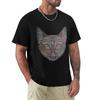 Zentangle Cat 01 Tshirt Large Size Short Sleeve Tshirt