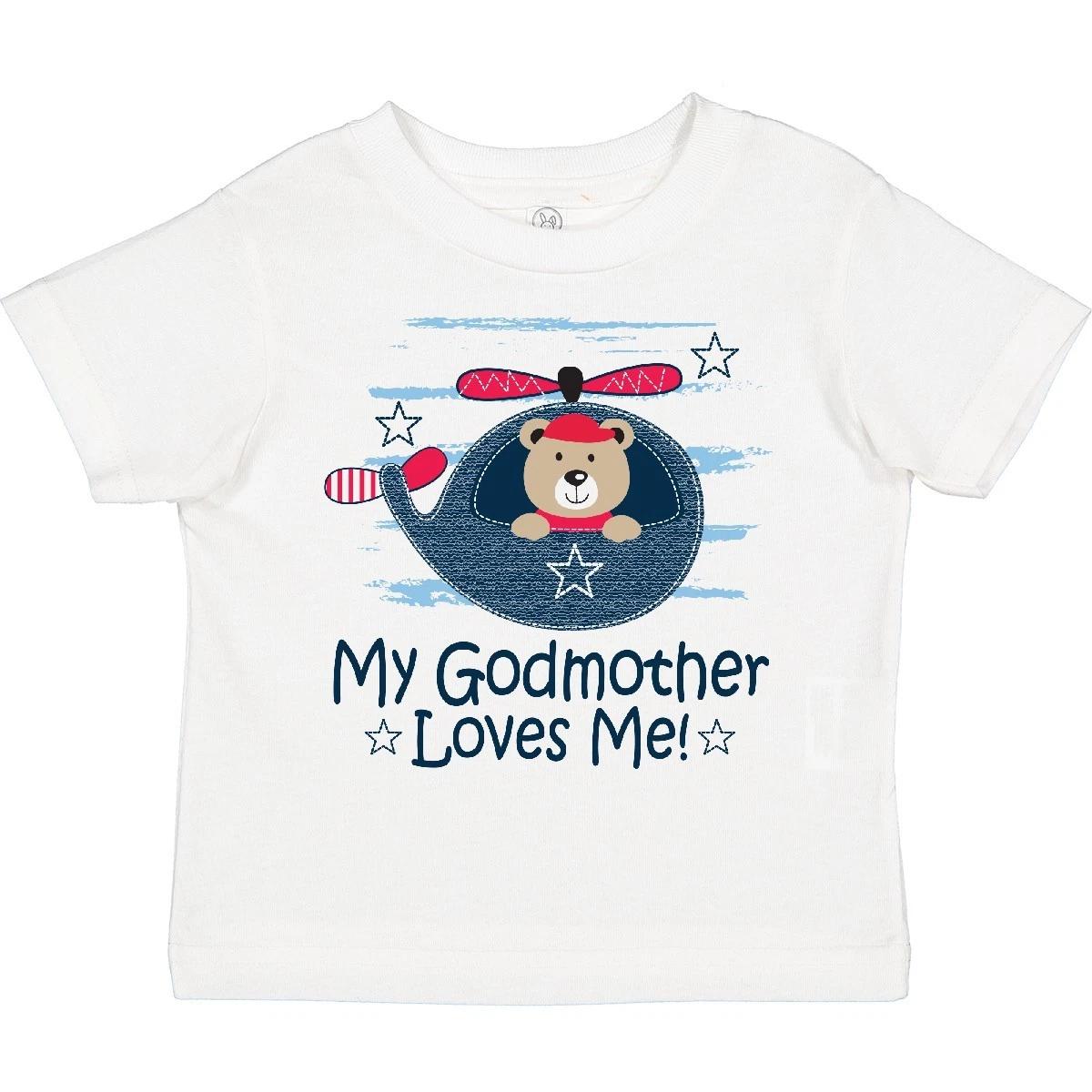 Inktastic My Godmother Loves Me Boys Toddler T-Shirt Childs Clothing Adorable 140