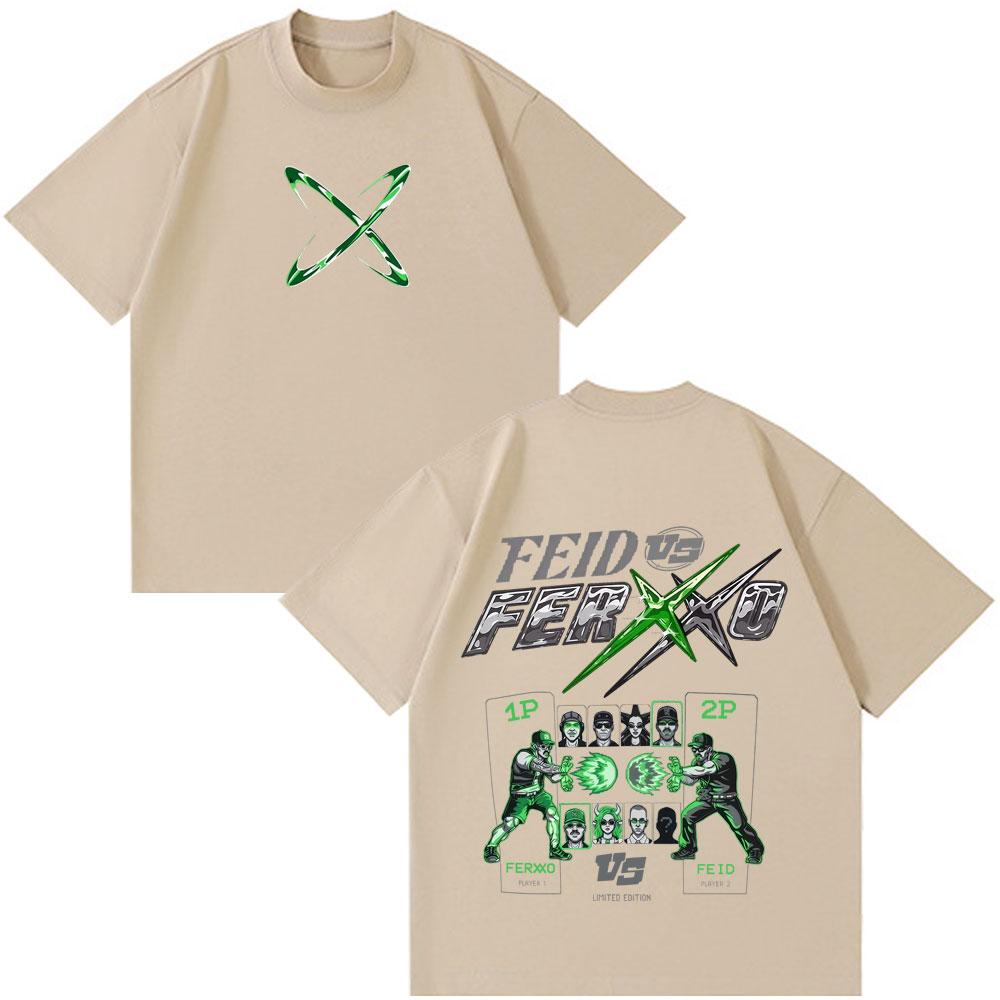 Feid Vs Ferxxo Tour 2026 Print Tshirt Unisex Unisex Hiphop Fashion Tshirts Summer Shortsleeved Casual Cotton Tshirts Fan Gifts