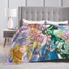 Mermaid Melody Pichi Pichi Pitch Flannel Blanket Winter  Warm Throw Blanket for Kids Couch Chair Funny Bedspread Sofa Bed Cover