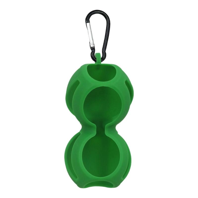 Golf Ball and Accessories Organiser Bag Waterproof Silicone Golf Ball Holder With Carabiner Clip For Outdoor Sports