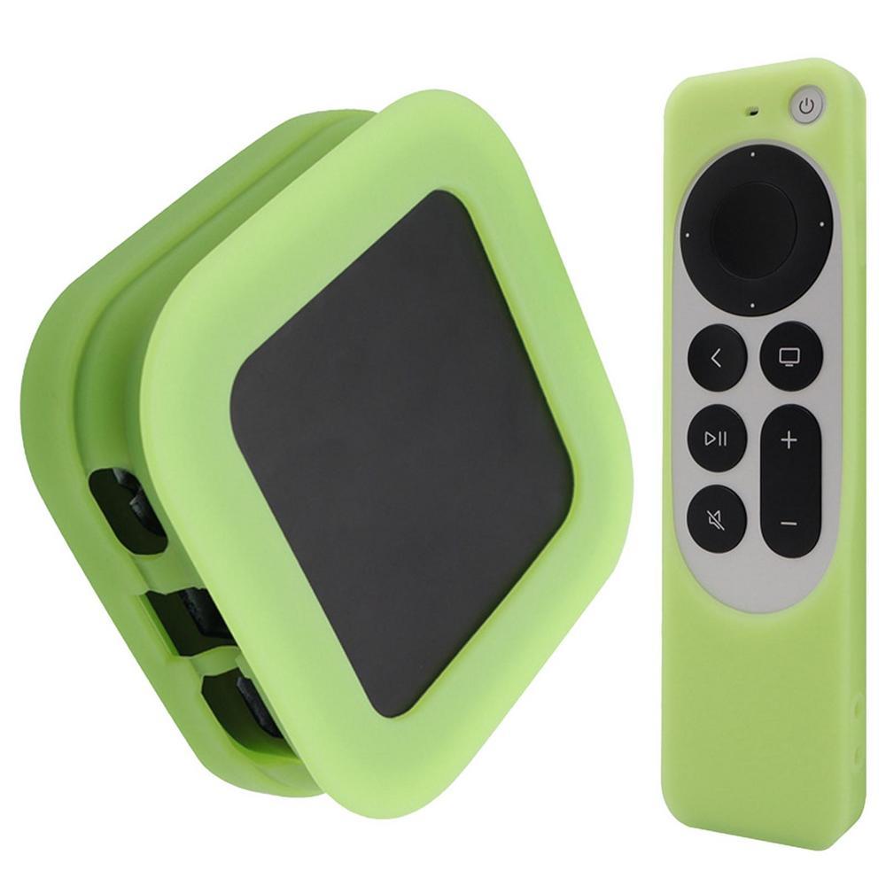 Custodia in Silicone per TV Box per AppleTV 4K 2025 Copertura Protettiva per Telecomando per Telecomando Apple TV 2025 Anti Caduta Ammortizzante Protettore