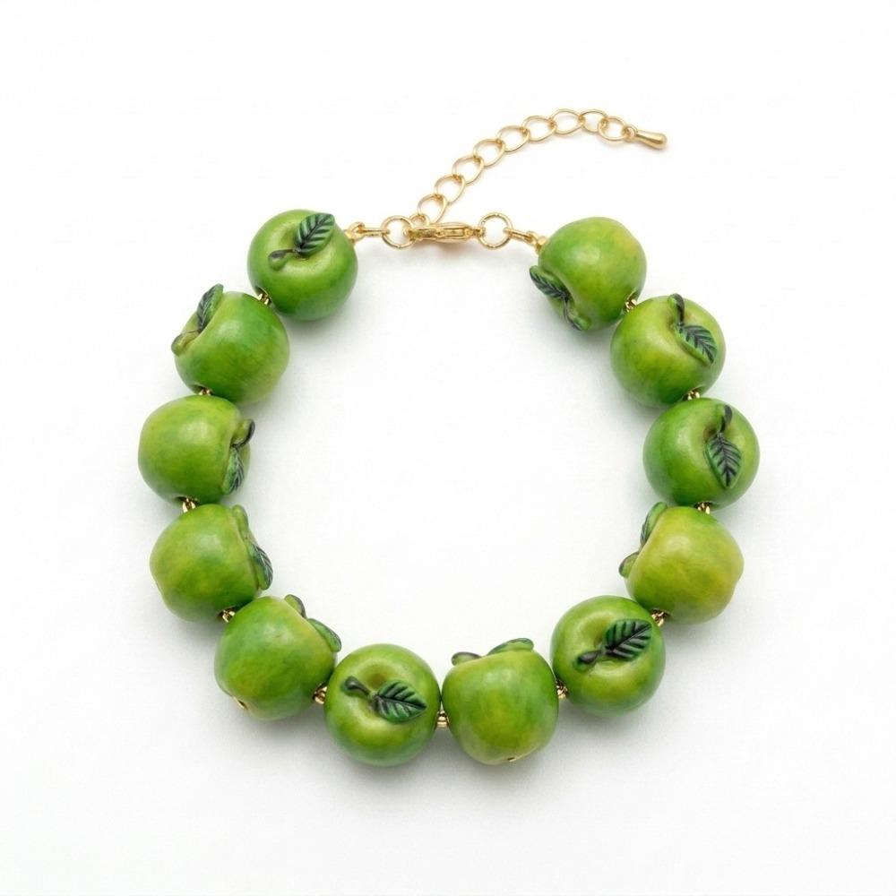 Resin Beads Bracelet Beaded Summer Bohemian Jewelry Simulation Fruit Bracelet Vacation Accessories