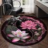 Lotus Mandala Artwork round carpet Chair cushion Round Entryway Rug, Soft Round Rugs for Living Room, Bedroom, Circle Carpet decor gifts