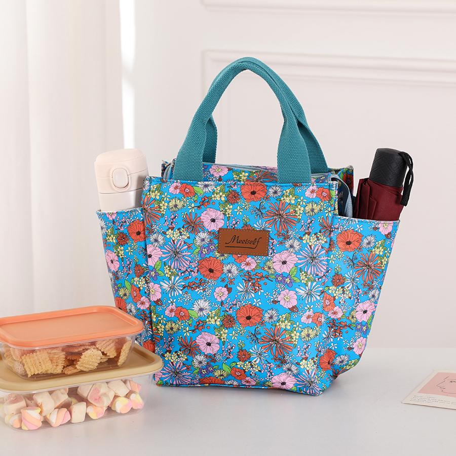 Office Workers Go Out with a Lunch Box Bag Thermal Bento Bag Fashion Handbag Carry Mommy Bag